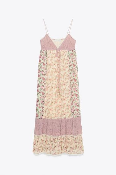 FLORAL PATCHWORK DRESS - Multicoloured by Zara