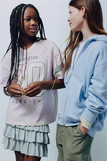 BASIC ZIP-UP HOODIE - Light blue by Zara