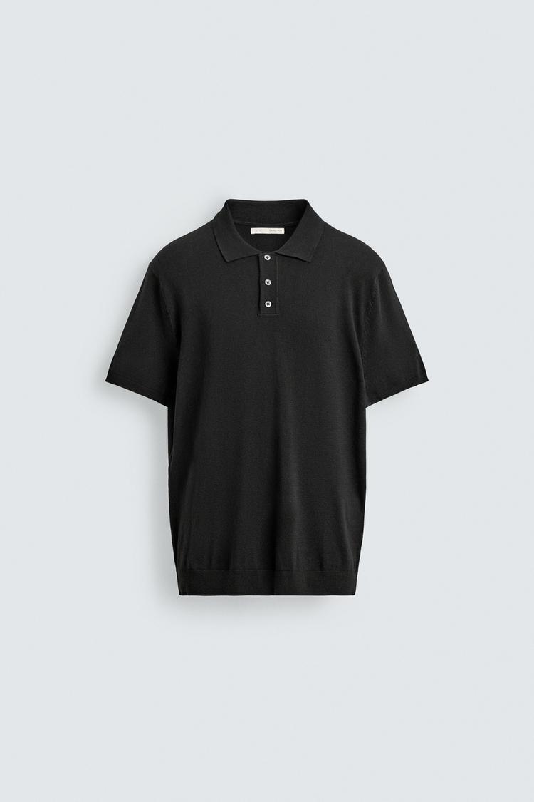 ZARA REGULAR FIT KNIT POLO SHIRT