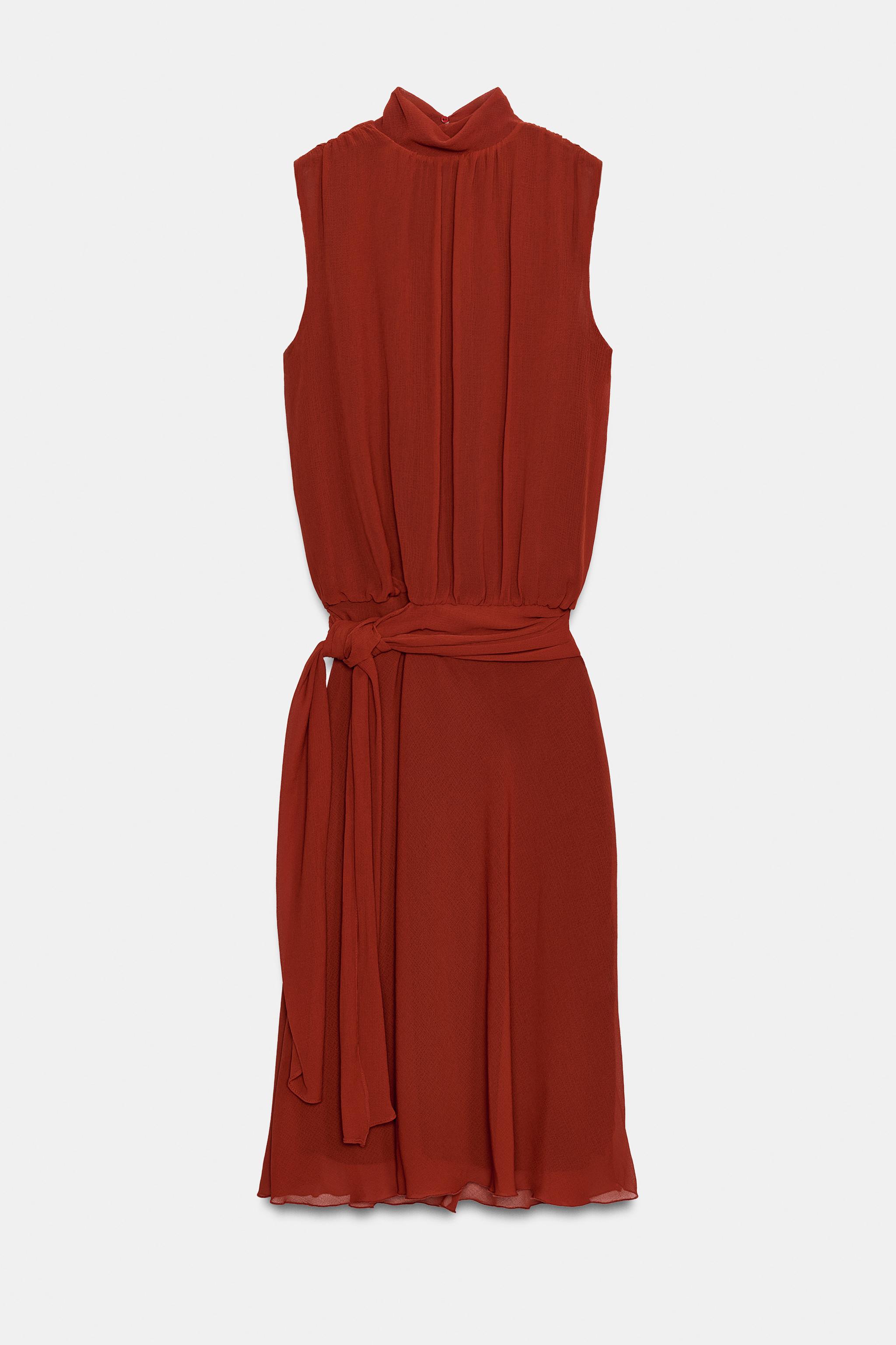 KNOTTED MIDI DRESS