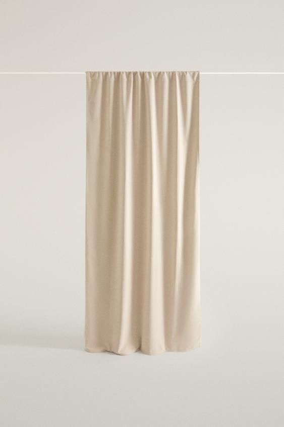 Zara SAND BLACKOUT CURTAIN - 沙色 - 圖片 0