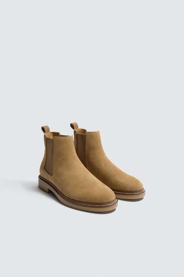 BOTA CHELSEA PIEL - Marrón Arena de Zara