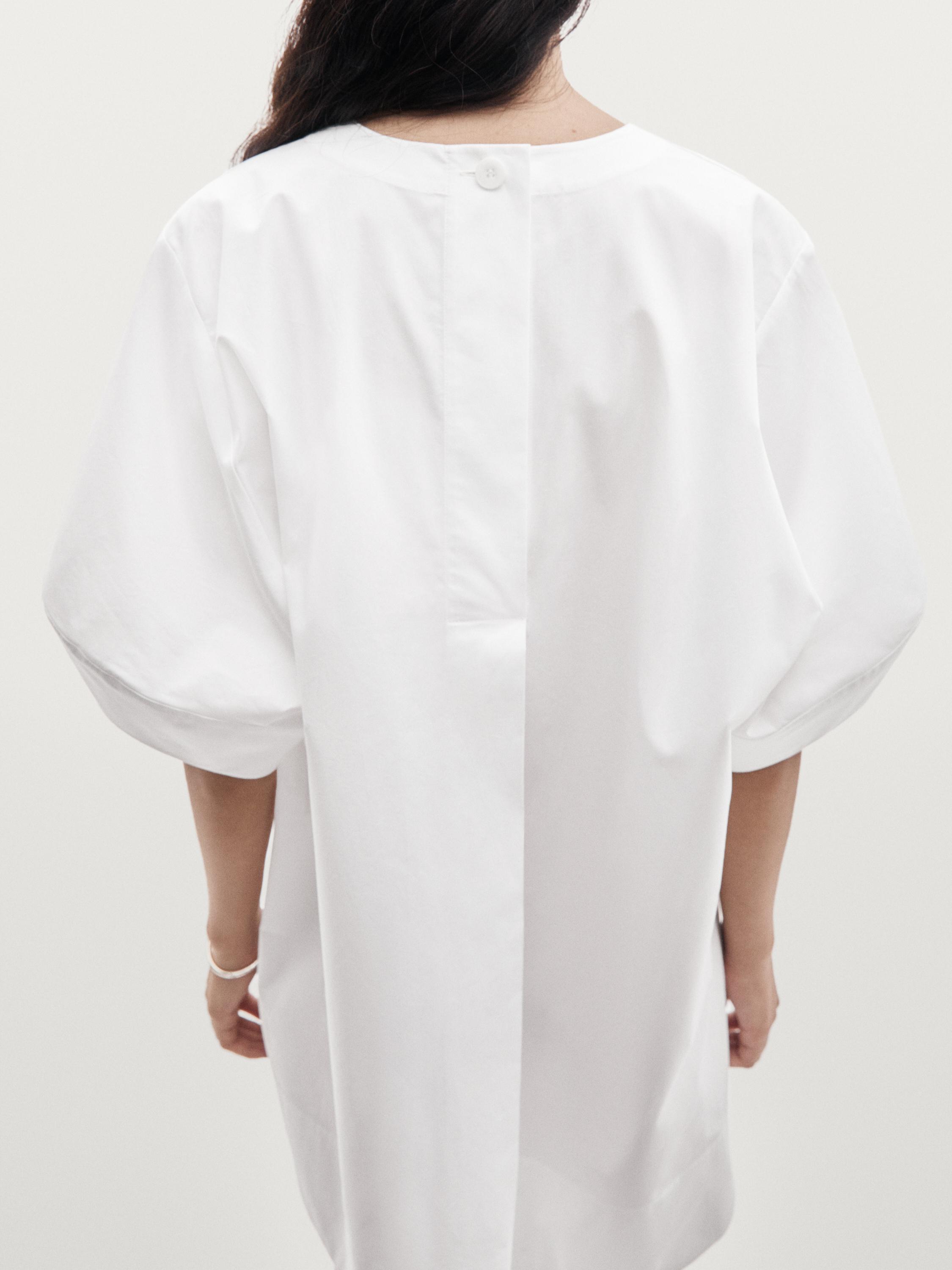 100% cotton short poplin dress