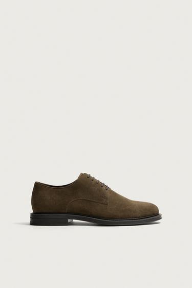 ZAPATO PIEL - Gris Topo de Zara