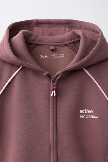 VESTE À CAPUCHE GYM - Rose pâle de Zara - Image 2