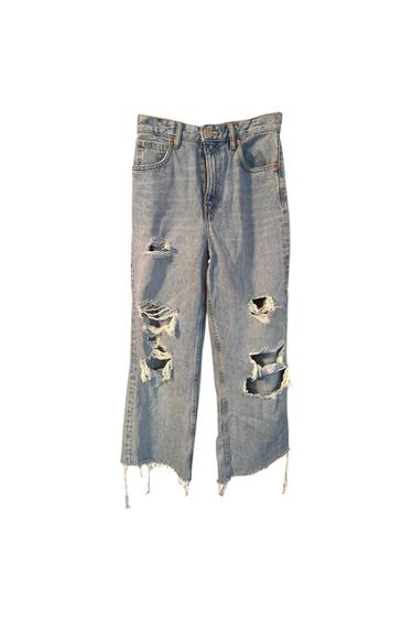 BLUE JEANS WITH RIPS
