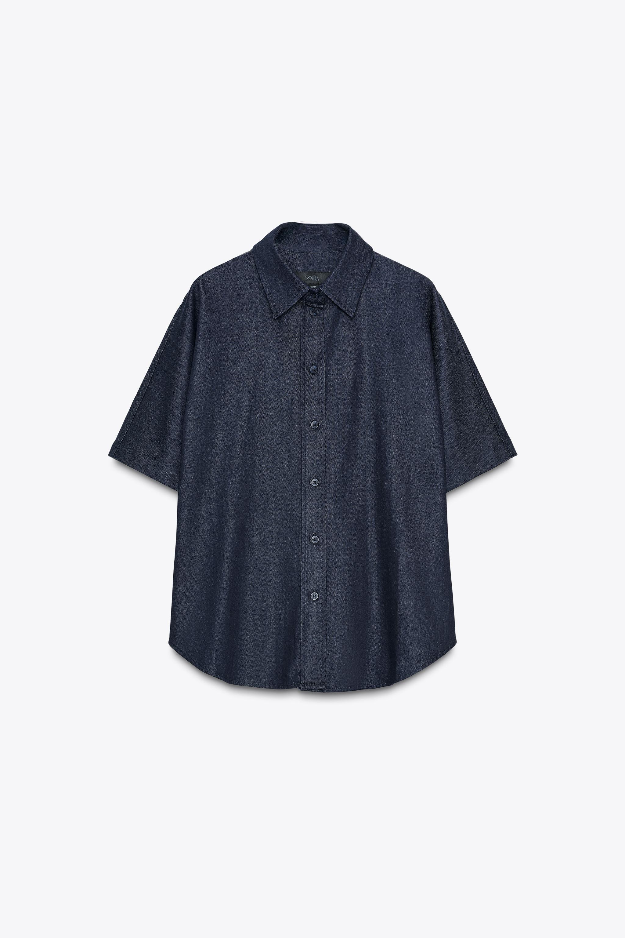 ZW COLLECTION DENIM SHIRT - Blue | ZARA United States