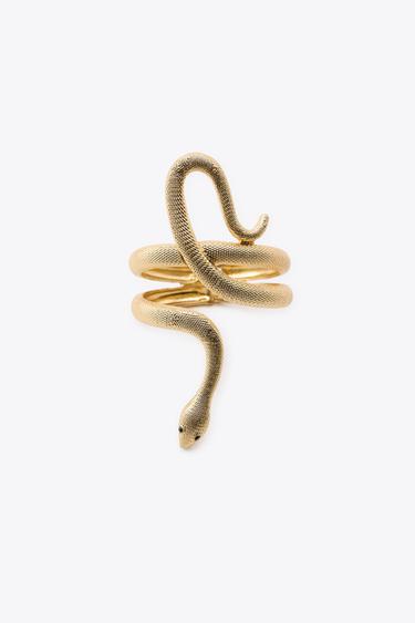 KOVový NÁRAMEK HADĺ VZOR - Zlatá od Zara