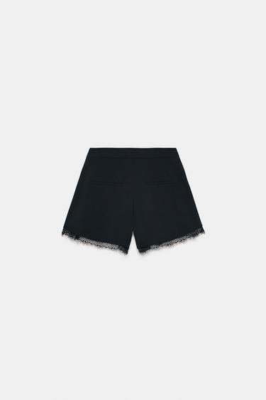 SHORT À DENTELLE - Noir de Zara - Image 6