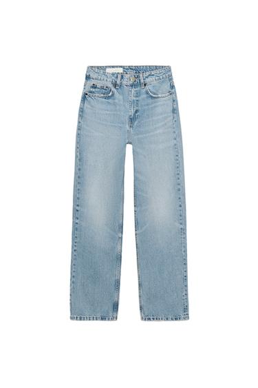 TRF MOM FIT HIGH-WAIST JEANS - Light blue by Zara