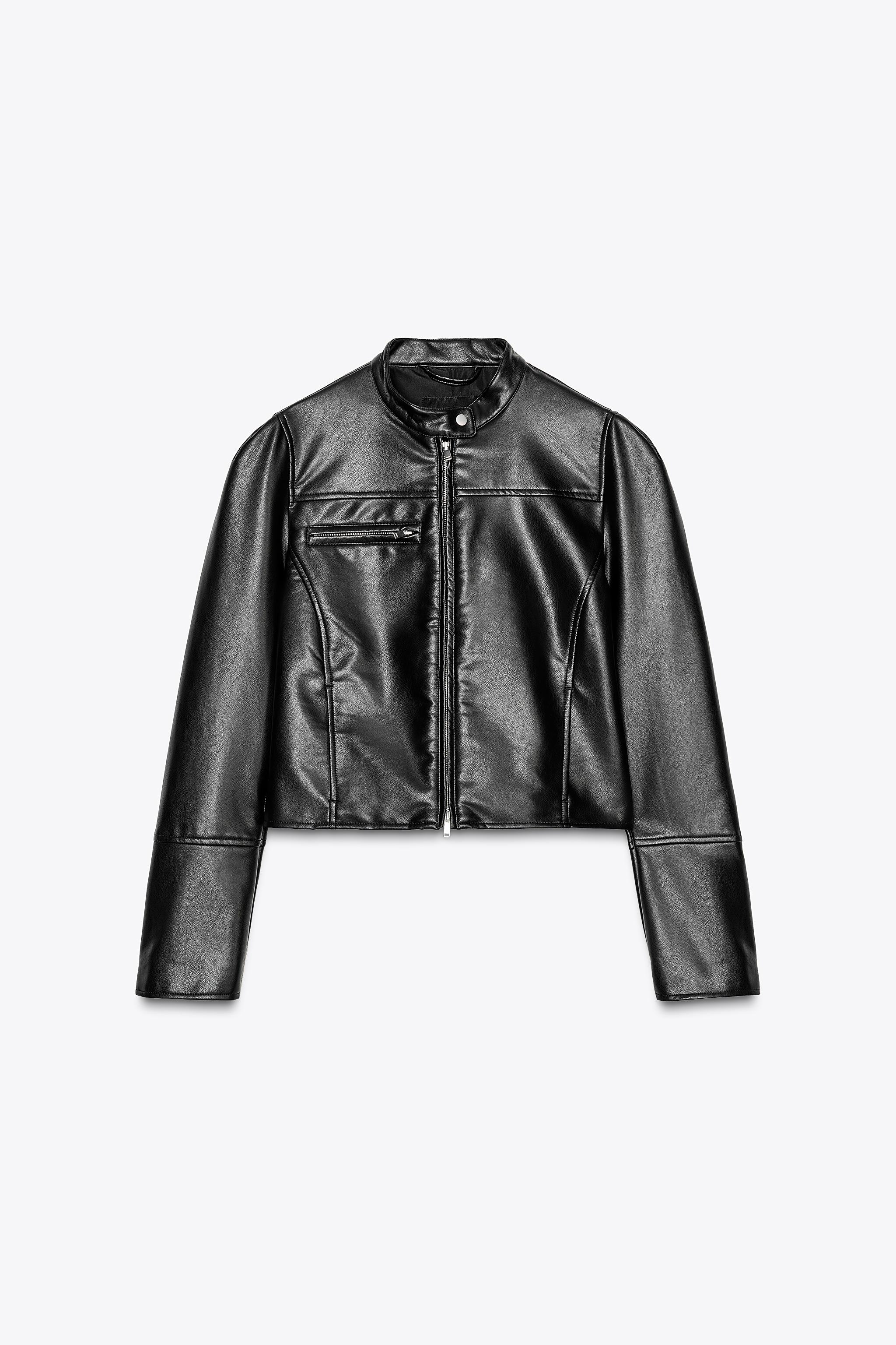 ★ZARA★Leather-Effect Jacket★Black 5063/850/800 LEATHER EFFECT JACKET - Black | ZARA Australia