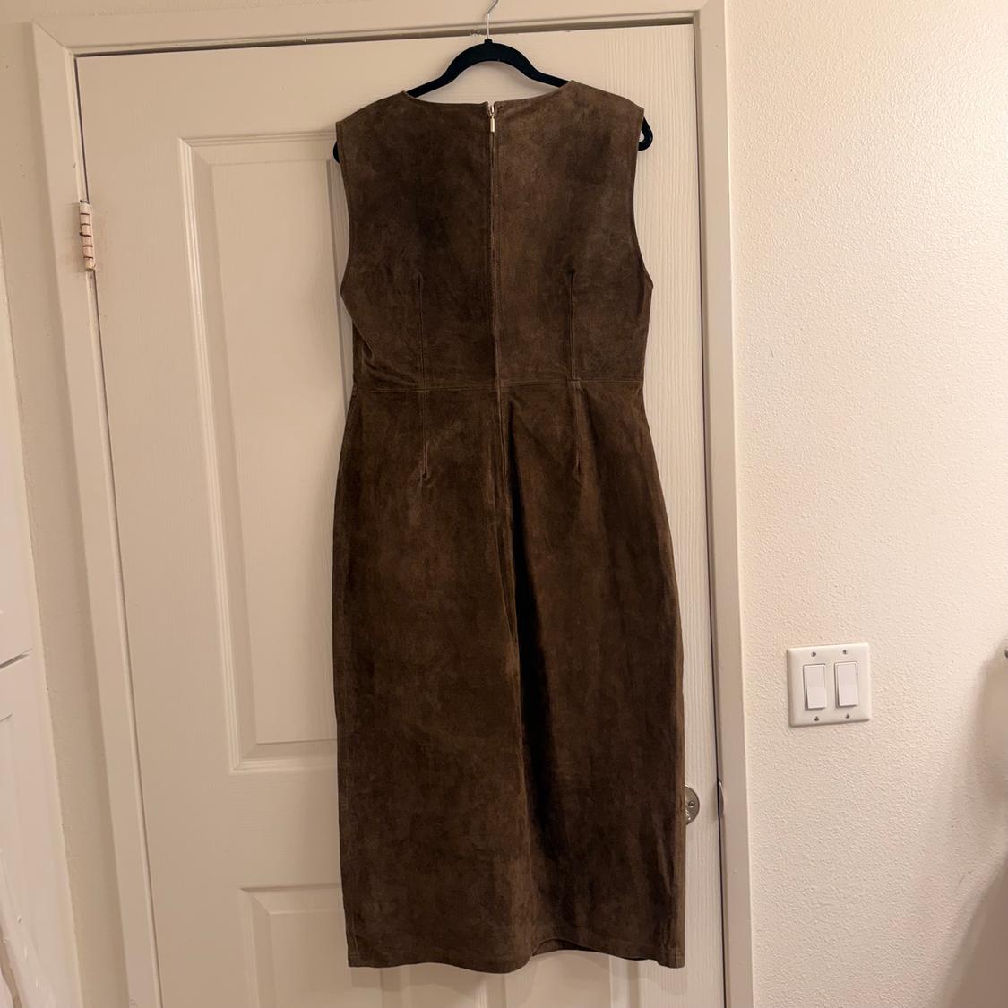 100% LEATHER MIDI DRESS - Image 2