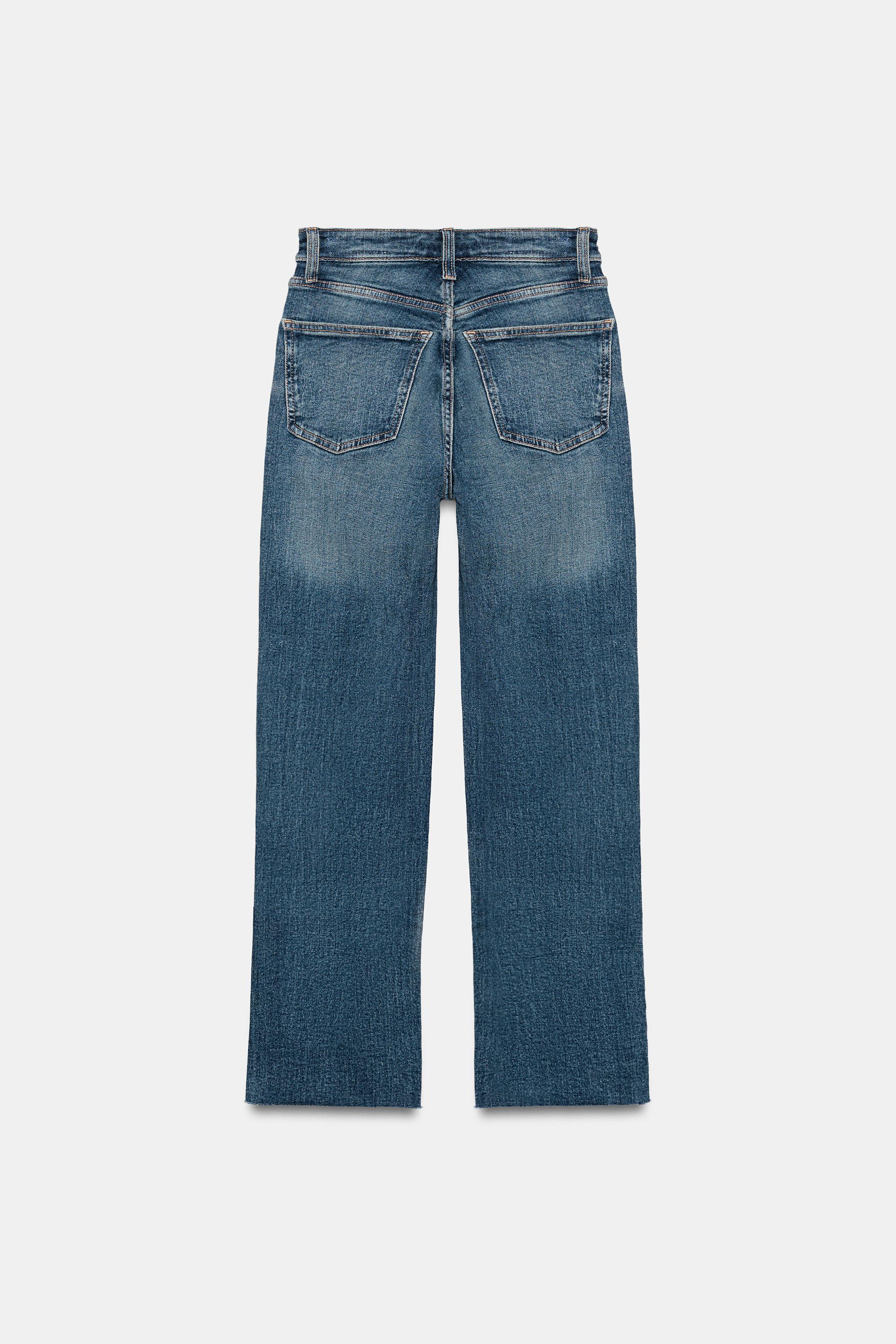 TRF HIGH-WAIST CROPPED FLARE JEANS