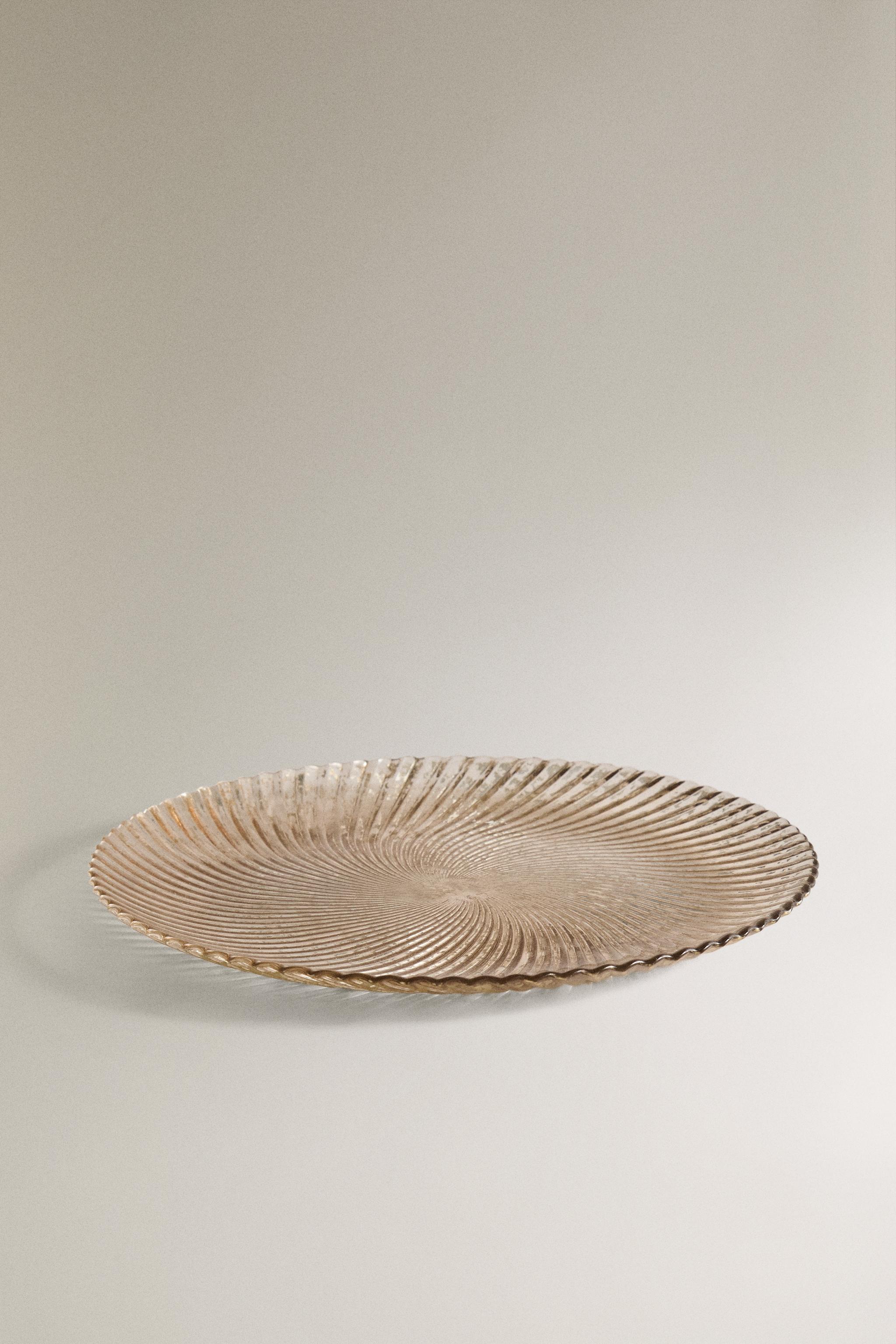 CHRISTMAS SHINY GLASS CHARGER