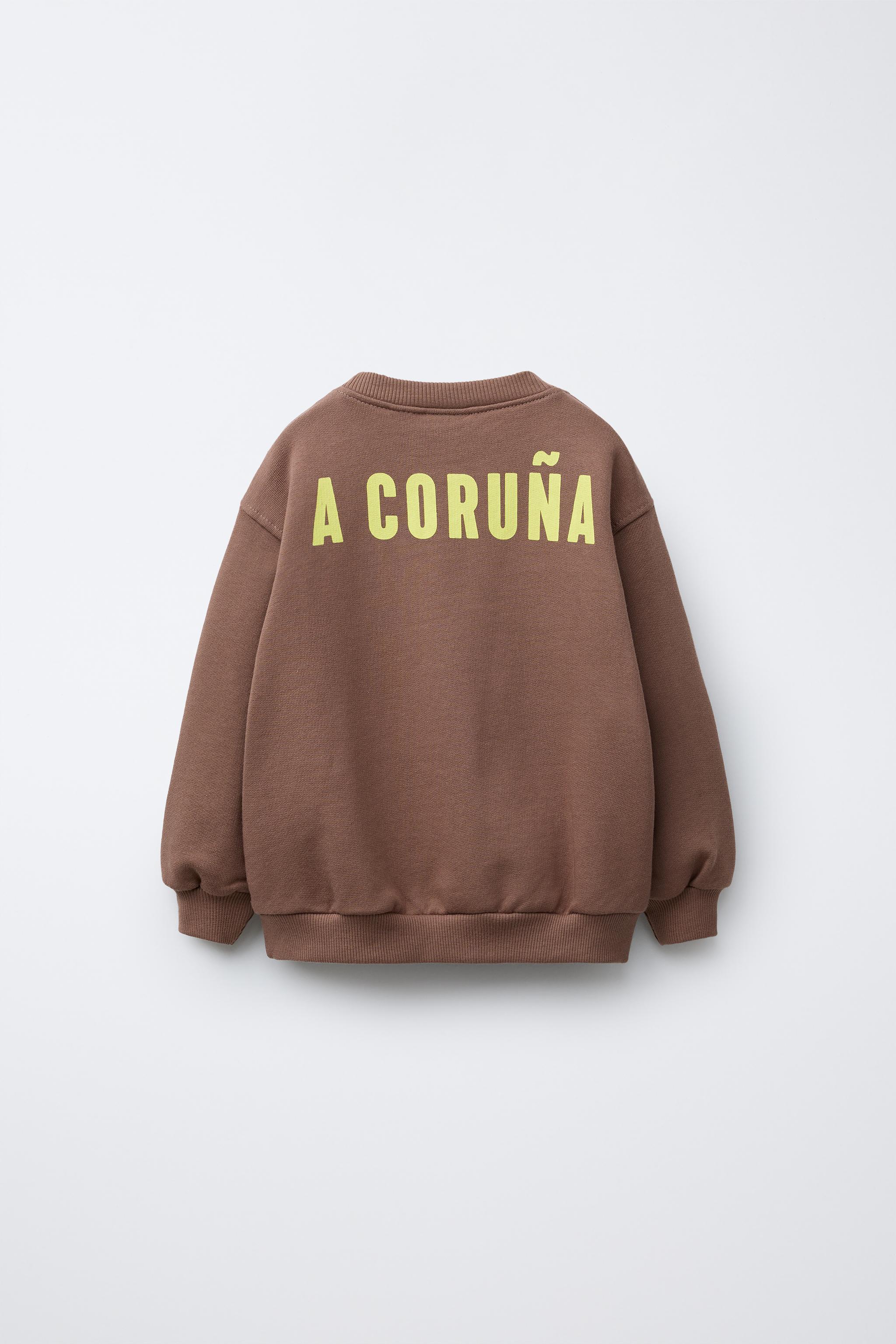 SUDADERA CIUDAD A CORUÑA Chocolate ZARA España - Main Image