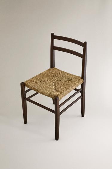CHAISE EN BOIS TRESSÉ - Marron de Zara - Image 1