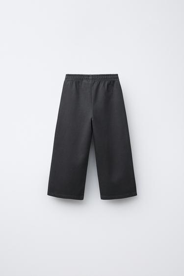 WIDE-LEG TROUSERS - Anthracite grey by Zara - Image 1