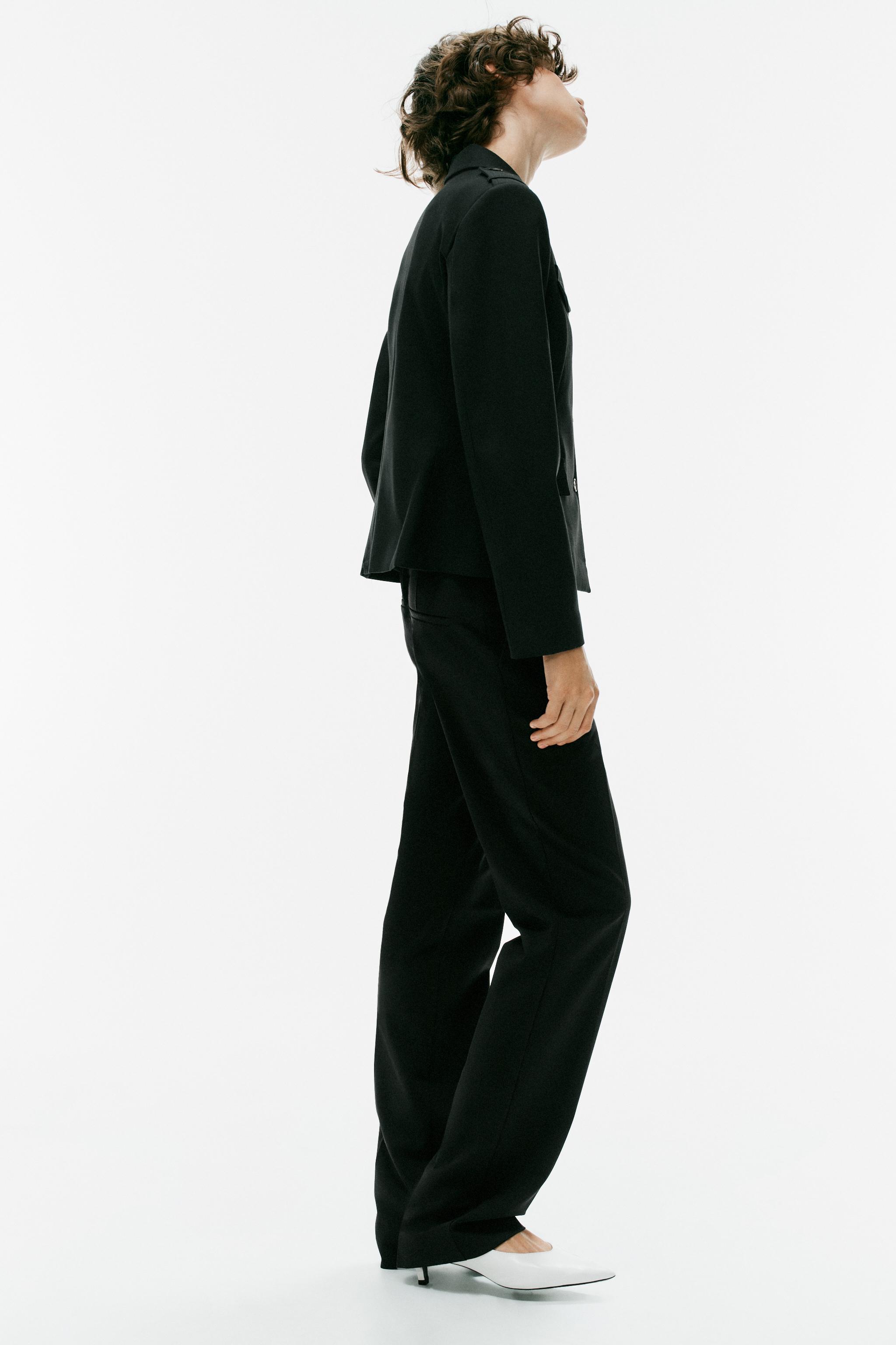 Женские брюки Zara COMBINED STRAIGHT PANTS — фото 5