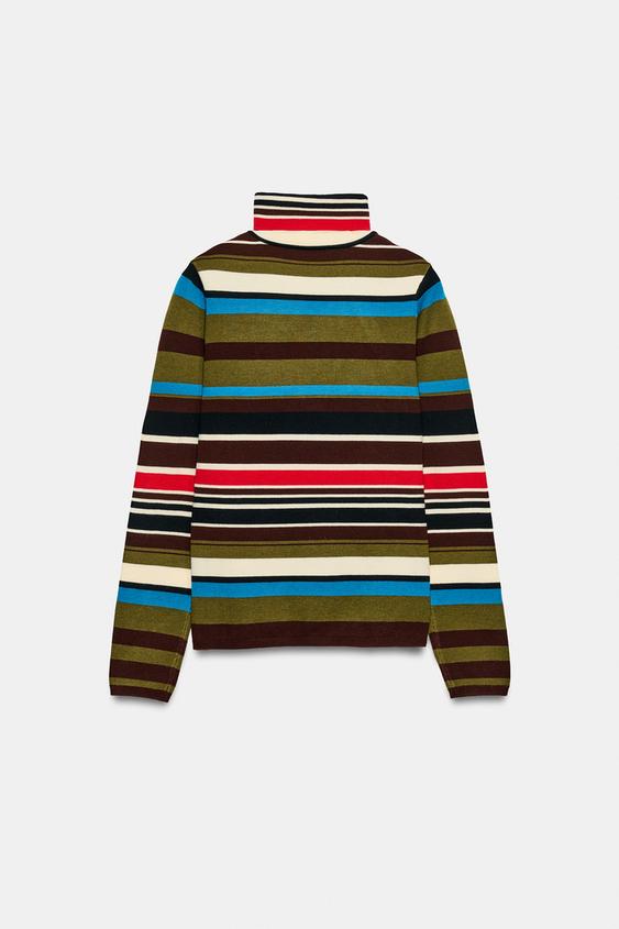 PULL EN MAILLE À RAYURES - Multicolore de Zara - Image 6