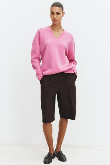 JERSEY 100% LANA OVERSIZE - Rosa de Zara