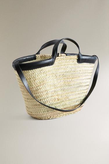 TOTE BAG WITH LEATHER DETAIL - Light beige by Zara - Image 2