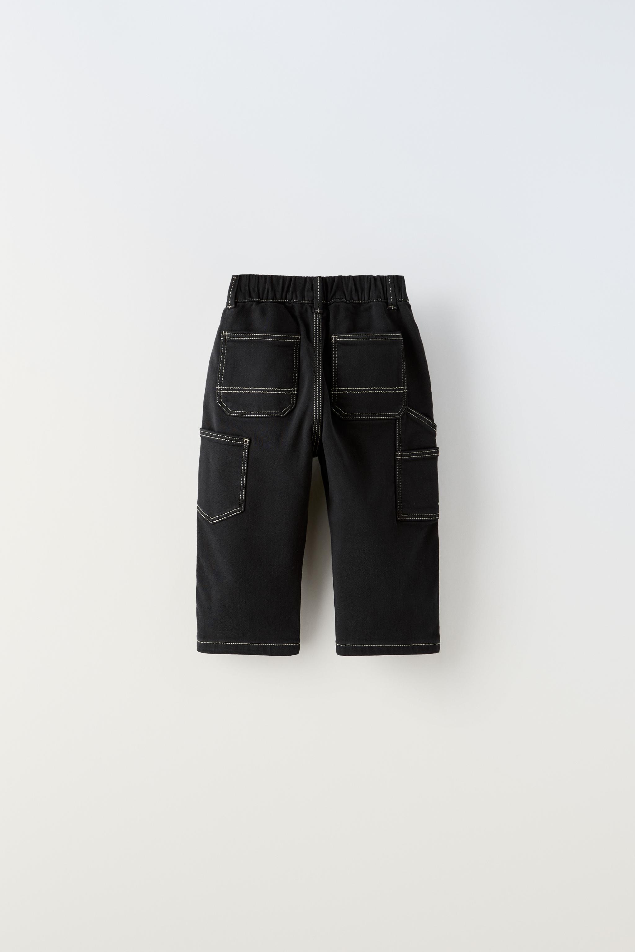 Black cargo hot sale pants zara