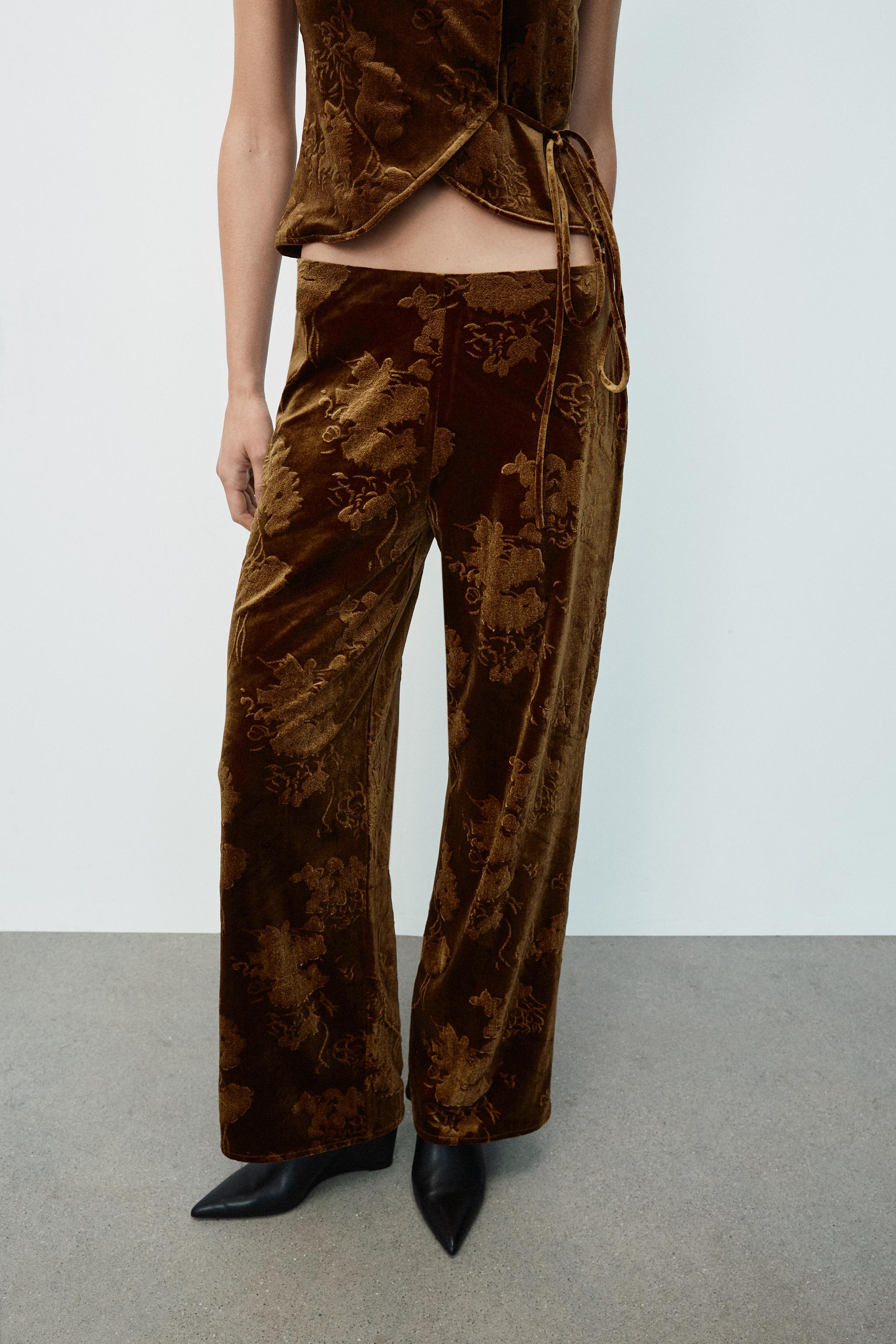 VELVET PRINT PANTS