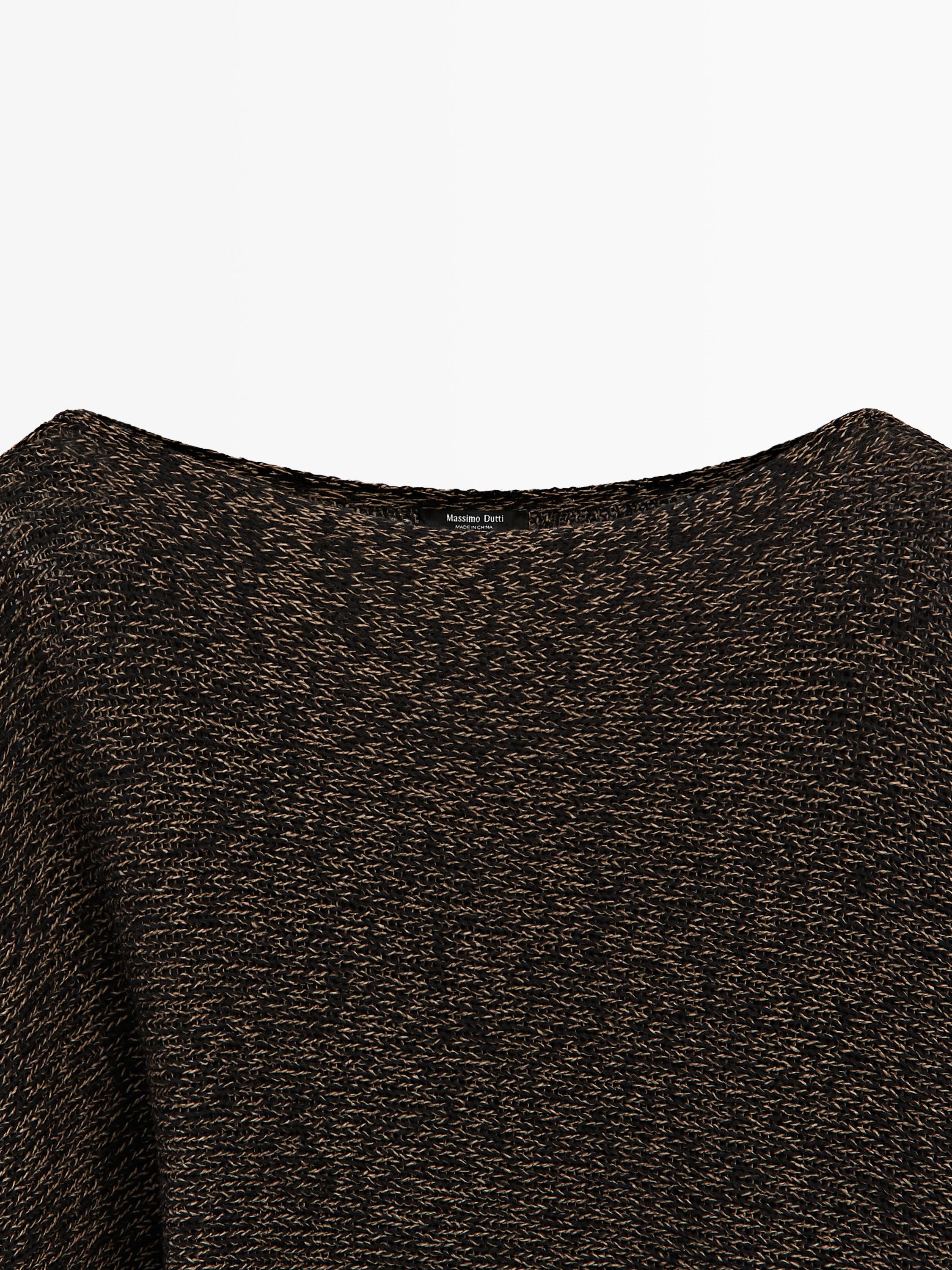 Flowing asymmetric cotton blend cape