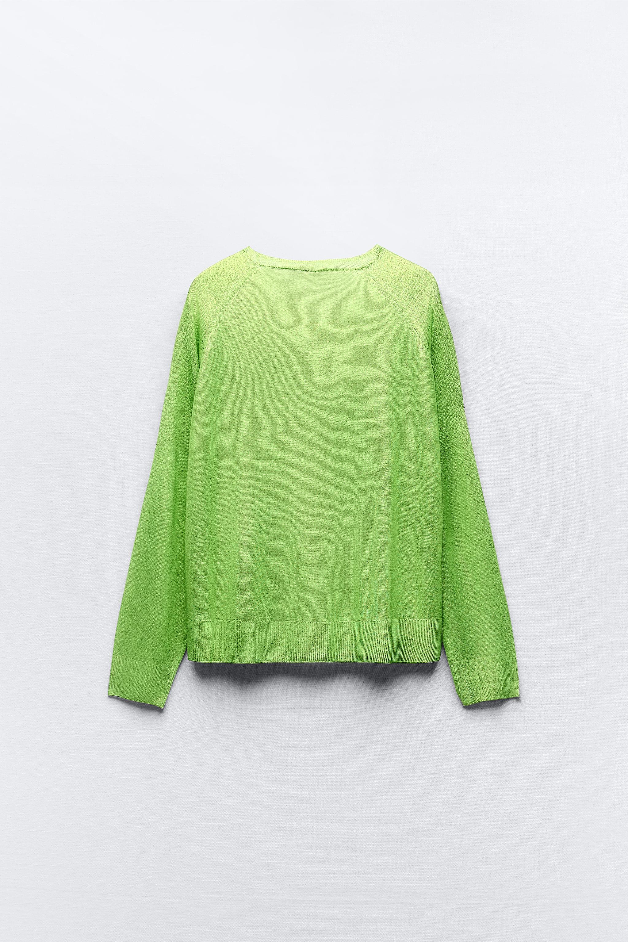 Zara lime green store jumper