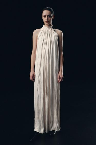 سلوبيته ساتان بربطة ZW COLLECTION - عاج by Zara