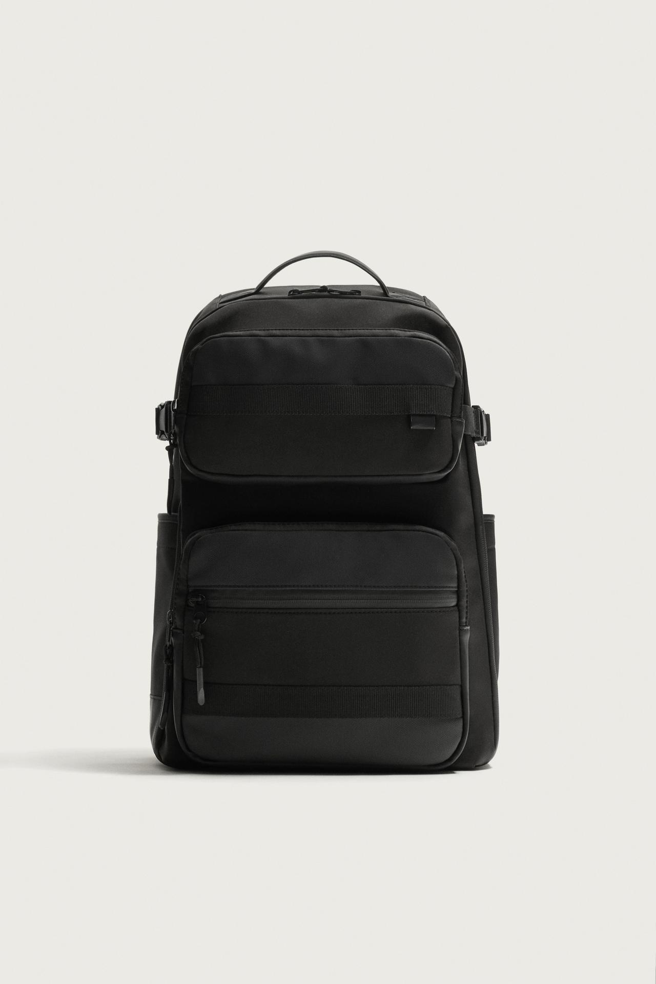 MULTIPOCKET TECHNICAL BACKPACK — Black