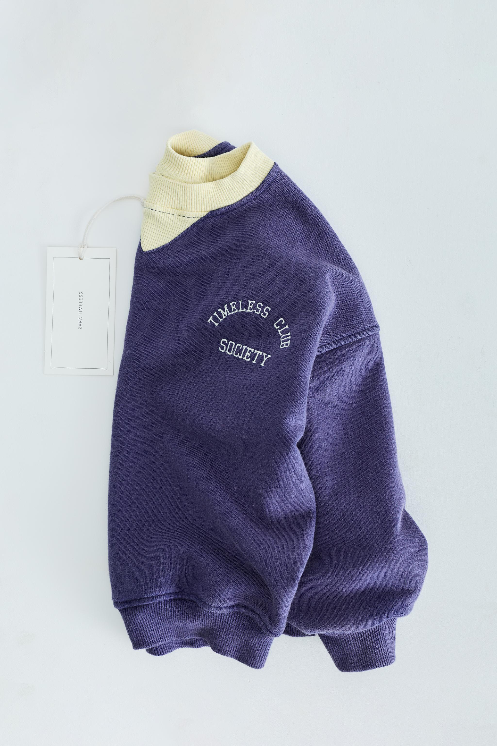ZARA TIMELESS - SWEAT À INSCRIPTION BRODÉE