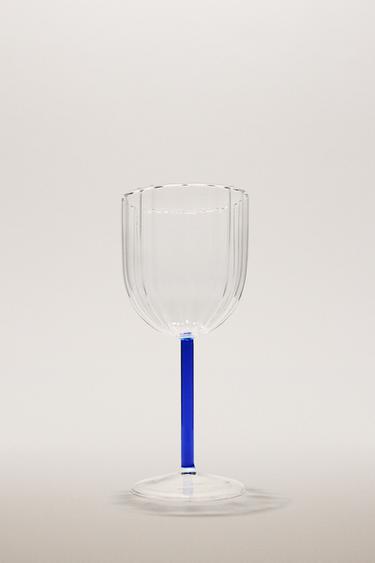 VERRE BOROSILICATE TIGE COLORÉE - Bleu de Zara