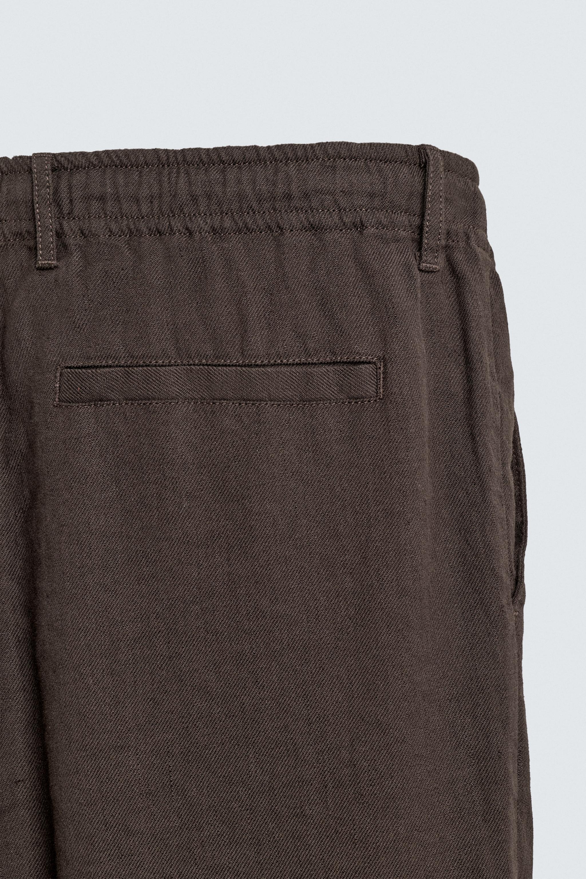 COTTON-LINEN RELAXED FIT PANTS