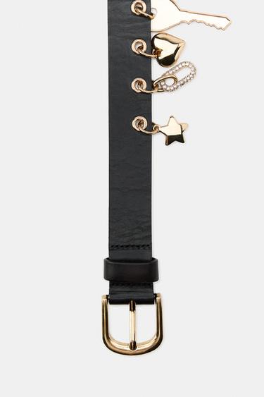 CEINTURE EN CUIR CHARMS - Noir de Zara - Image 3