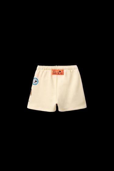 © DISNEY CHARACTERS STRAIGHT PLUSH BERMUDA SHORTS - Vanilla by Zara