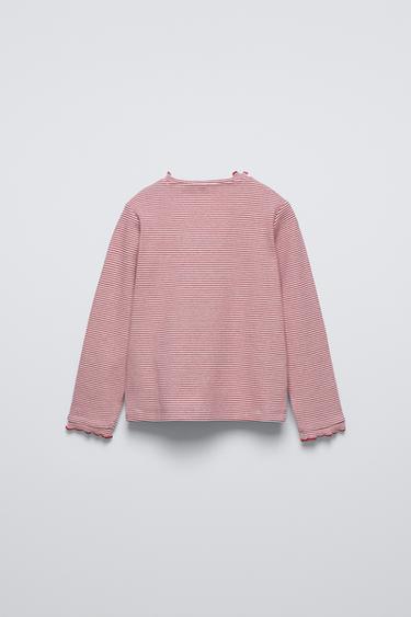 T-SHIRT À COL PERKINS - rayures de Zara - Image 1