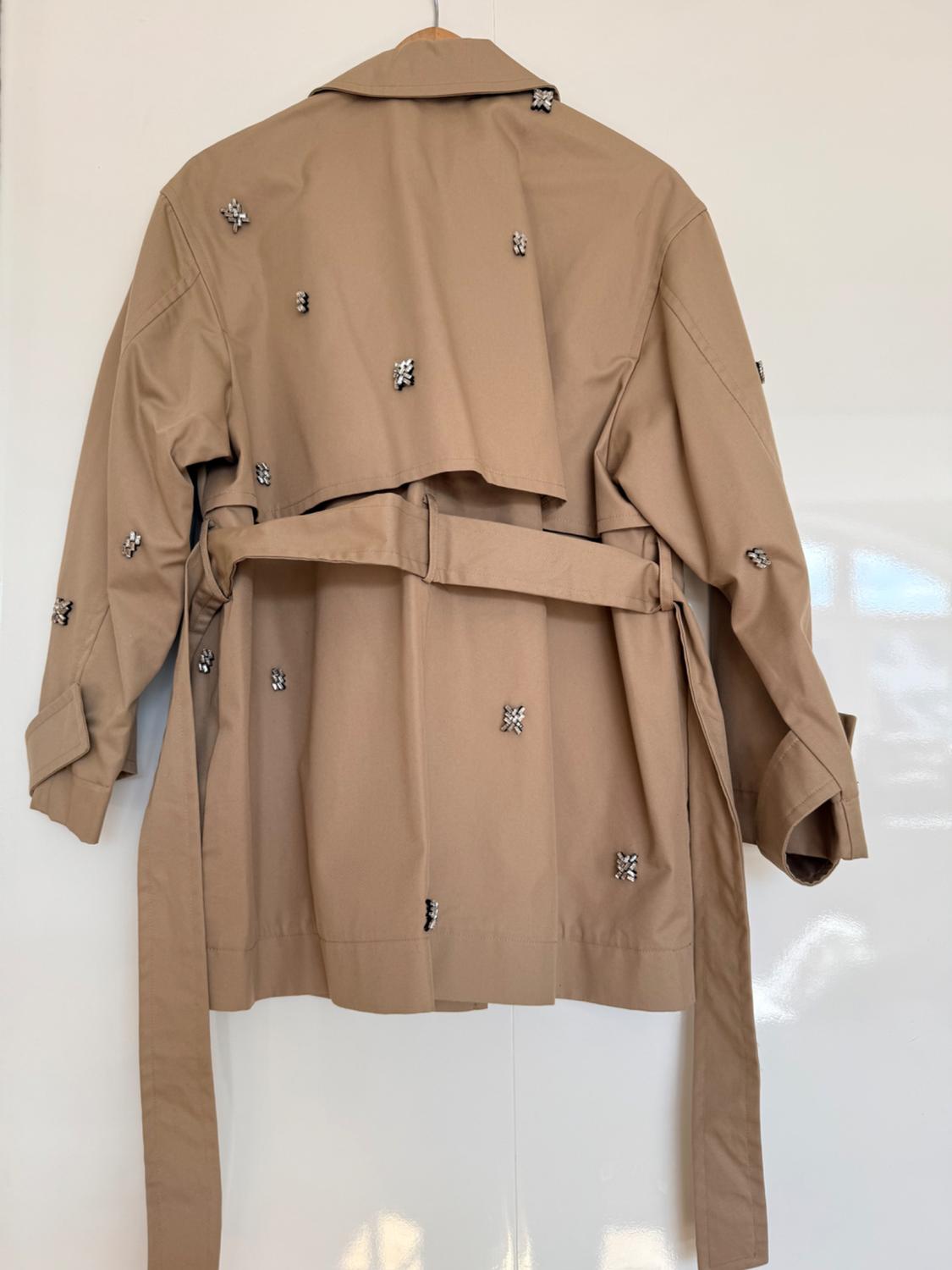 TRENCH COAT WITH RHINESTONE APPLIQUÉS - Image 2