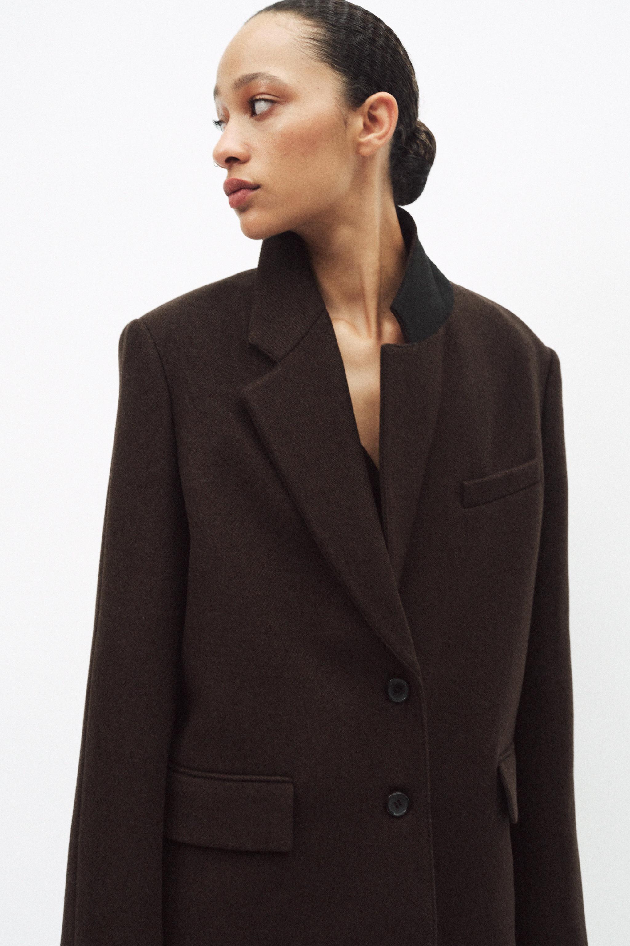 ZARA オーバーサイズクロップドテーラードジャケット M - メルカリ