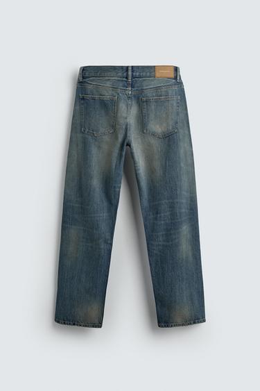 JEAN STRAIGHT FIT REGULAR DÉCHIRÉ - Bleu moyen de Zara - Image 7