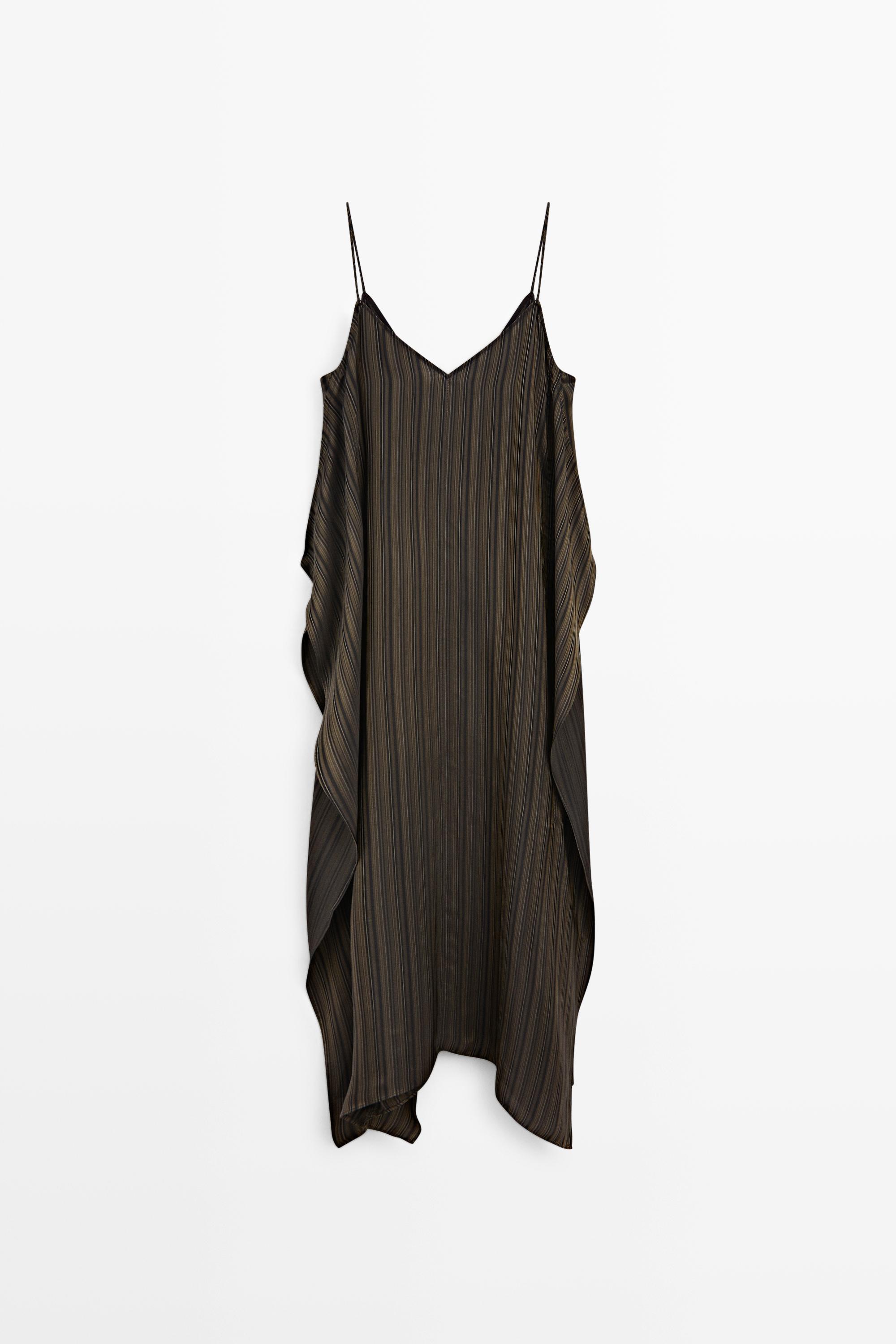 Robe midi fluide asymétrique