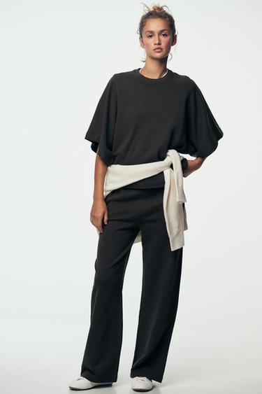 RUSTIC SHORT SLEEVE SWEATSHIRT - Charcoal by Zara