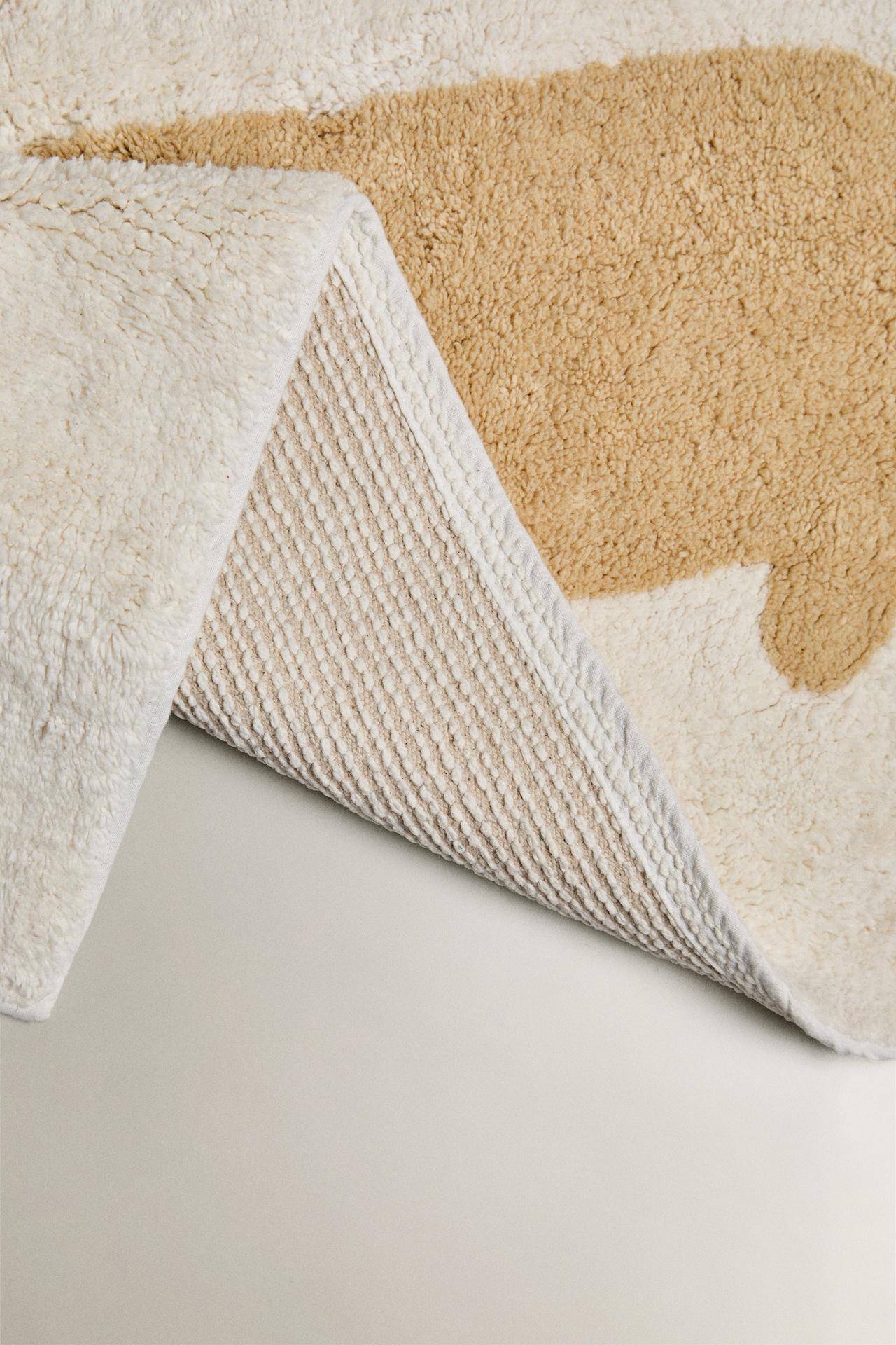 CHILDREN'S DOG BATH MAT — Light beige