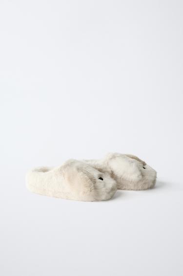 PUPPY SLIPPERS - Ecru White by Zara - Image 1