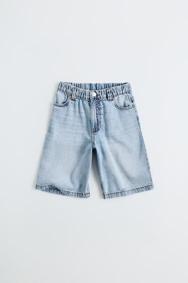 BERMUDES BAGGY DENIM - Blau de Zara