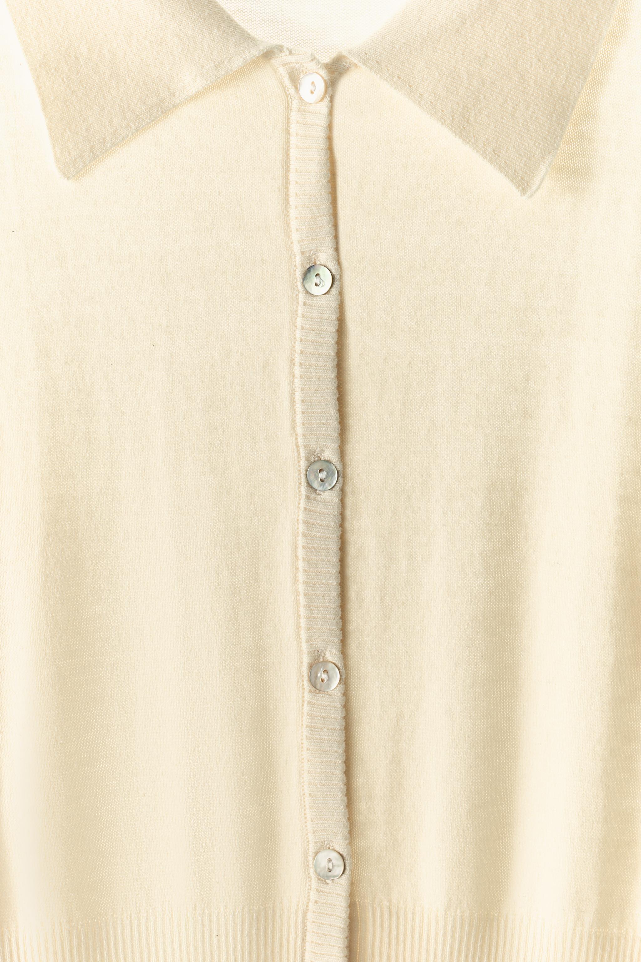 BUTTONED KNIT POLO JUMPER