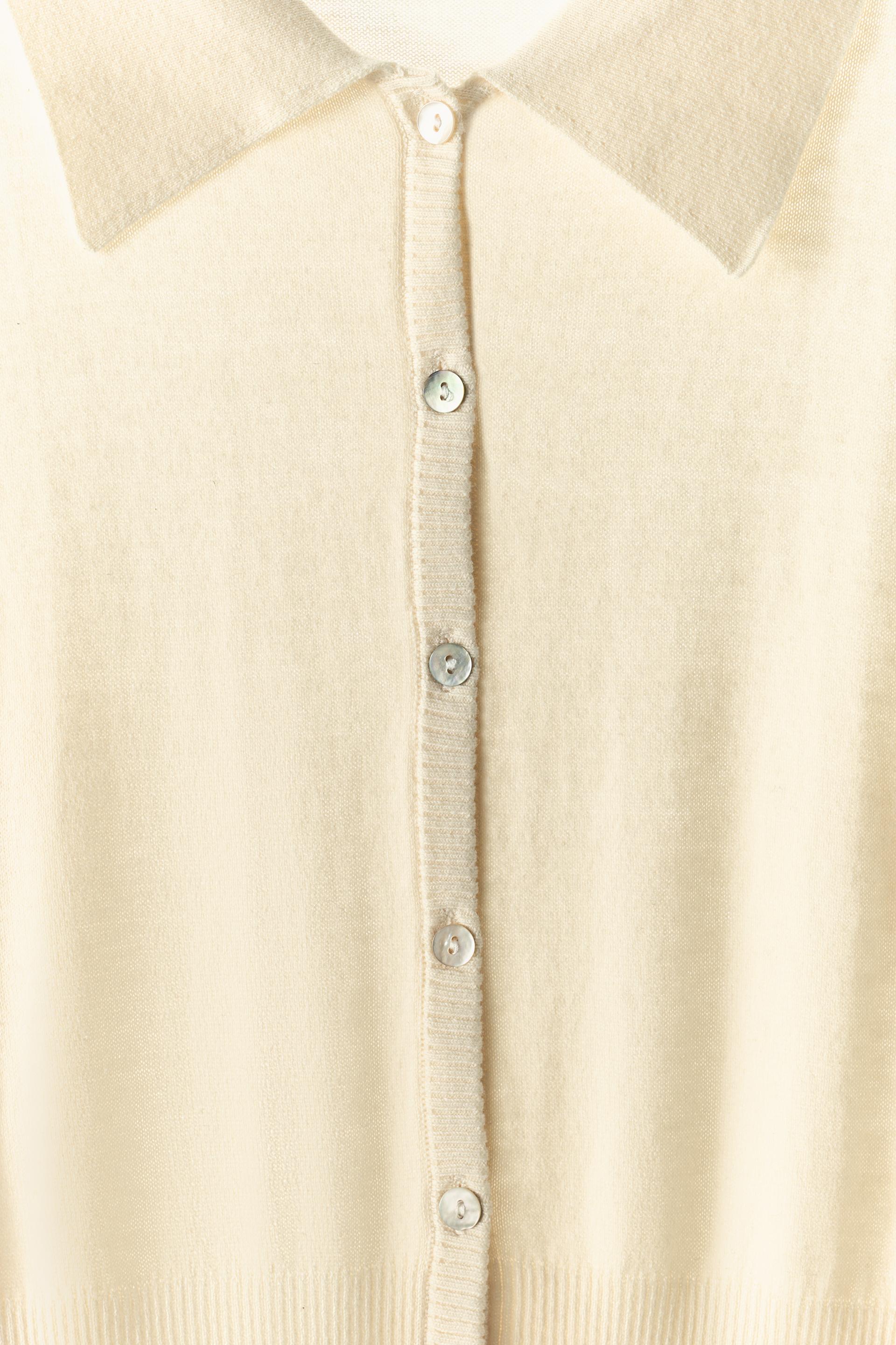 BUTTONED KNIT POLO SWEATER thumbnail 7