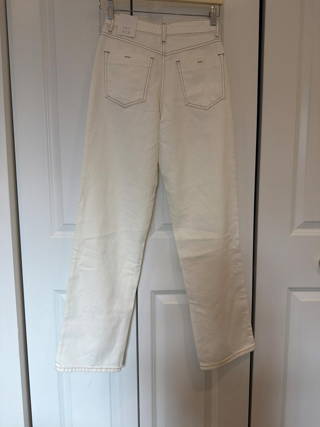 Z1975 SLIM HIGH-WAISTED JEANS WITH CONTRAST TOPSTITCHING - Image 2