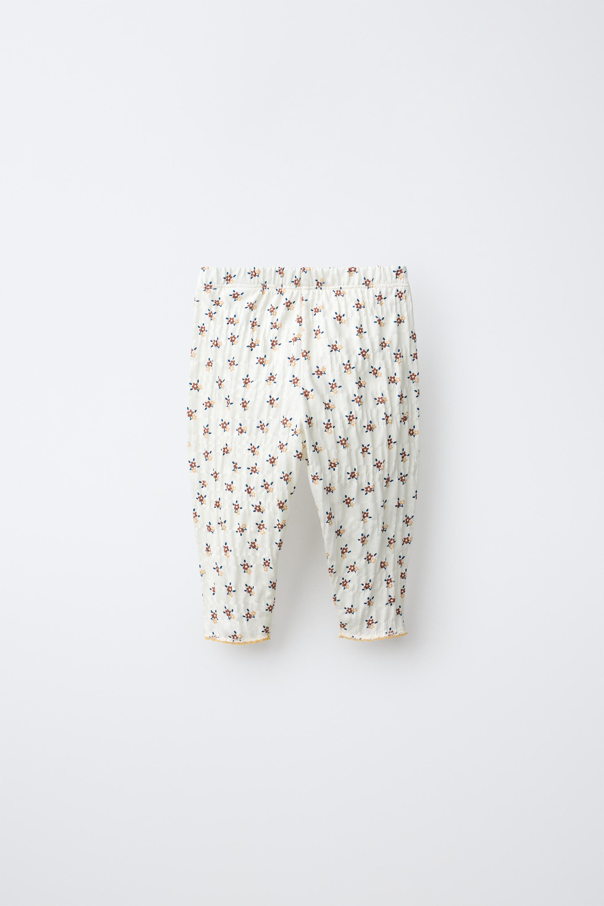 FLORAL TEXTURED LEGGINGS