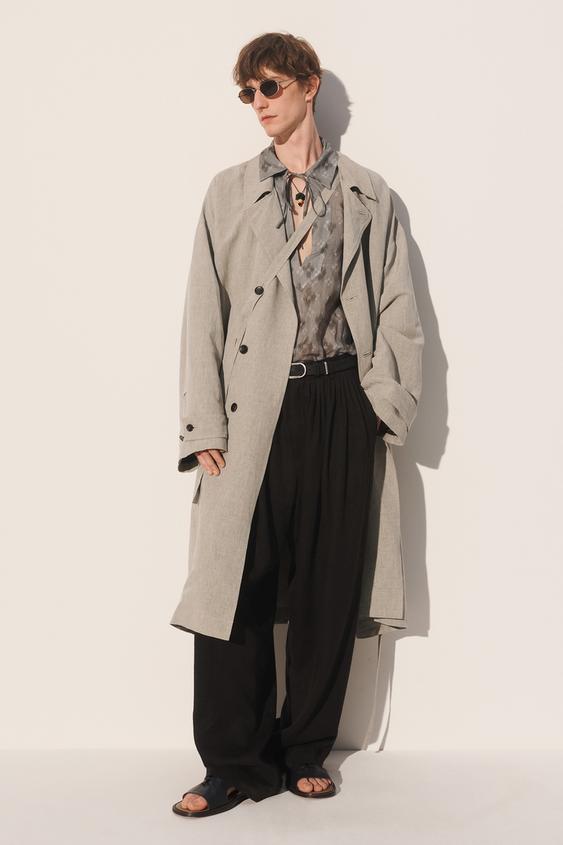 RELAXED FIT VISCOSE-LINEN PARKA from Zara - $299